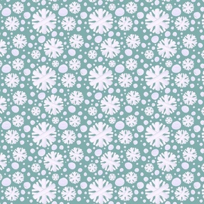 Painted Snowflakes Mint