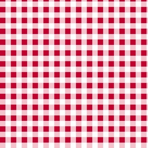 2xSmall Scale - Non-Directional - Plain Red Gingham - Christmas - Valentine - Picnic Camping