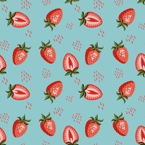 Sweet Strawberries, Blue