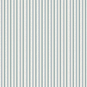 Moody Blue Magnolia Vertical Stripe Wallpaper and Curtains