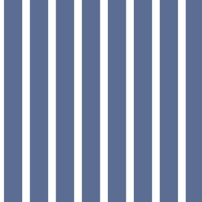 Blue Nova Stripes - #5b6d92 - Color of the Year - Benjamin Moore - Dusty Indigo - Minimalist Wallpaper - Vertical Stripes