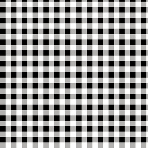 2xSmall Scale - Non-Directional - Plain Gingham - Black - Medium Gray - White