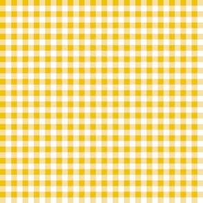 3xSmall Scale Ditsy- Non-Directional - Plain Gingham - Dark Yellow - Light Yellow - White