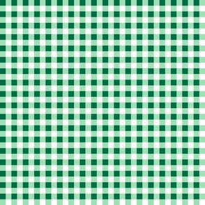 3xSmall Ditsy - Non-Directional - Green Gingham - St Patricks Day - Christmas - Earth Day - World Environment Day