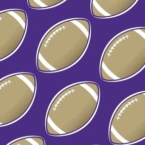 Football Diagonal (Purple and Gold)