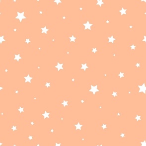 Stars - Peach Fuzz - Pantone 2024 - #FFBE98 - Color of the Year 2024 - Celestial - COTY 2024 - Warm Peach