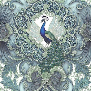 Majestic Peacock in Sky