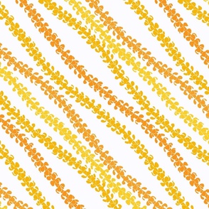 Diagonal Puakenikeni Lei Stencils Yellows and Oranges