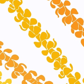 Large Diagonal Puakenikeni Lei Stencils Yellows and Oranges