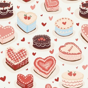 Sweet Vintage Heart Cakes