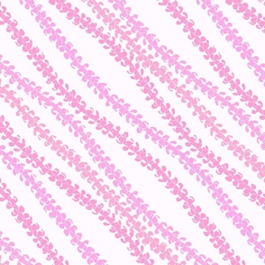 Puakenikeni Lei Stencils pink on white