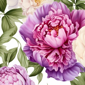 Purple & Pink Peonies 