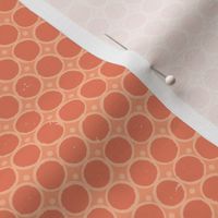 Big Polka Dots in Rows - featuring Peach Fuzz, Pantone color of the year 2024 (Small Scale)