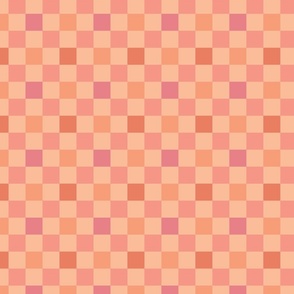 Checkered Pattern featuring Peach Fuzz - Pantone’s Color of the Year 2024