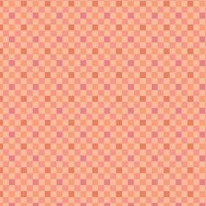 Checkered Pattern featuring Peach Fuzz - Pantone’s Color of the Year 2024 (smaller scale)