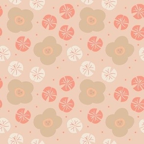 Ditsy Floral Abstract In Peach Fuzz Palette.