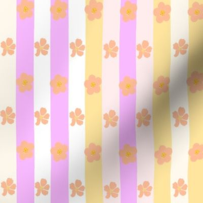 Pastell floral stripes