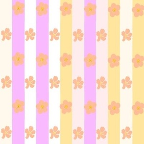 Pastell floral stripes