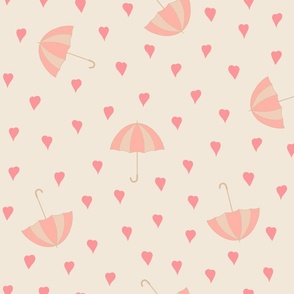 I love rain - pink Valentines day