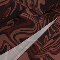 Swirls Of Liquid Art in Leather and Mahogany Brown