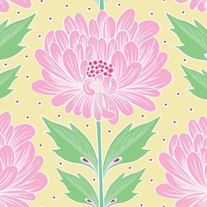 Novelty Print Large Flowers - pink - large-scale.