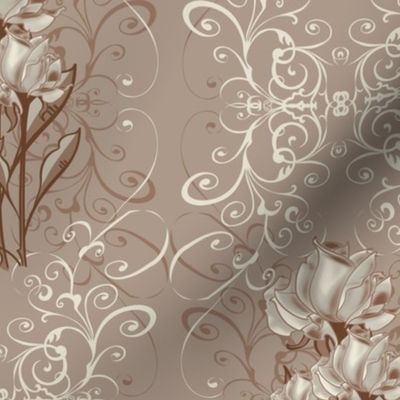 Vintage Victorian Botanical - The Artistic Rose - Soft Neutrals