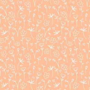 peach fuzz florals