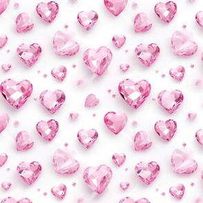 Pink Crystal Hearts 1