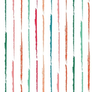 Abstract Colorful Ikat Stripes 
