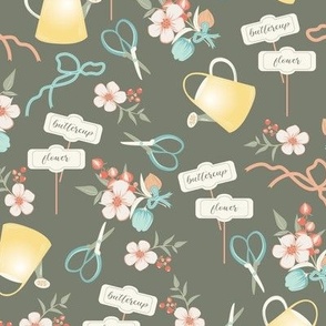 garden supplies olive background- small size - 2024