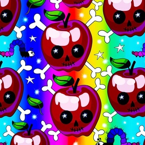 Spooky Apples Red Rainbow Ombre - No. 3
