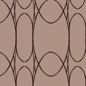 simple neutral oval geometric brown