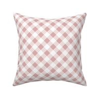 (L) diagonal gingham in pink and white Large scale