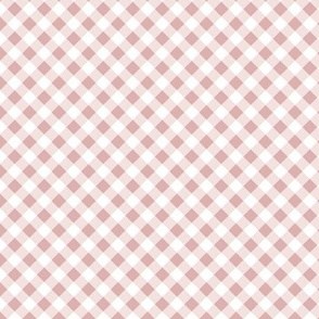 (S) diagonal gingham in pink and white Small scale