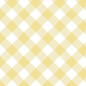 (L) diagonal gingham yellow Large scale