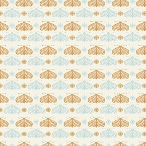 Mirco // Forest Moths in Sky Blue and Mustard-Yellow