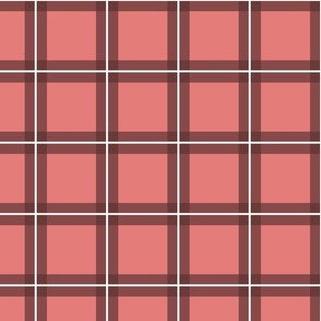 Peachy pink grid