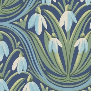 Moonlit Snowdrops - Large Scale