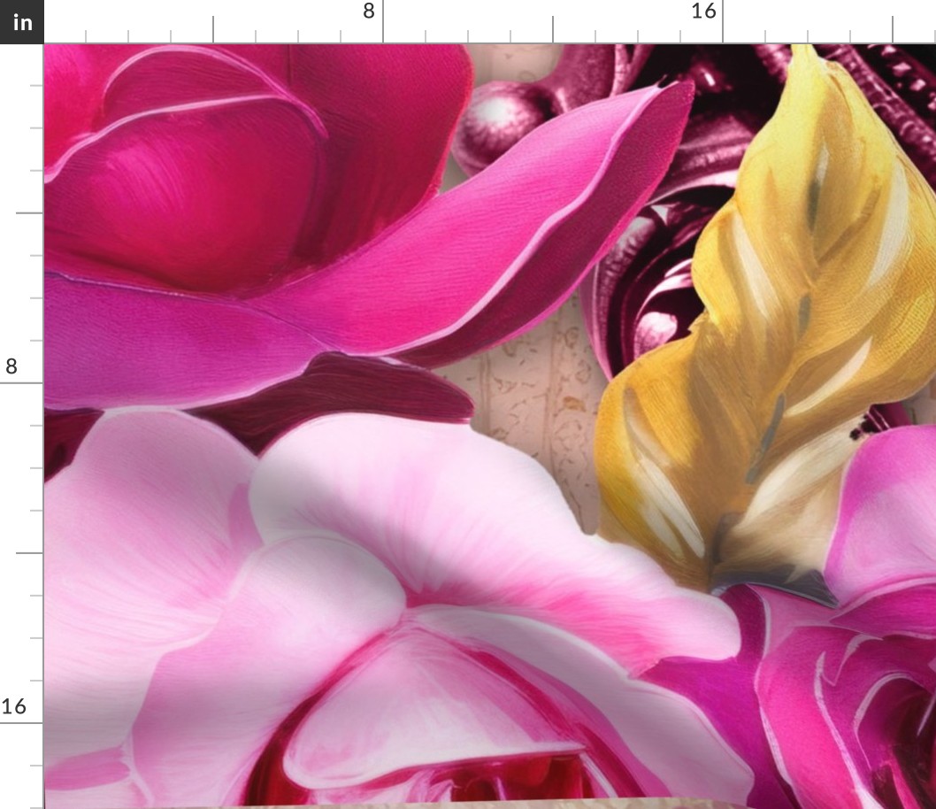 54x72 pink dragon floral blanket