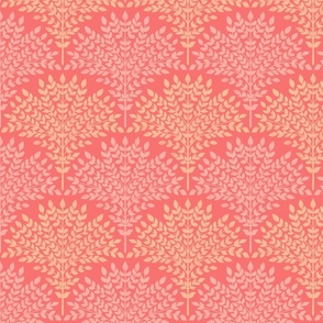 Peach Fuzz Garden – Warm summery scallop pattern