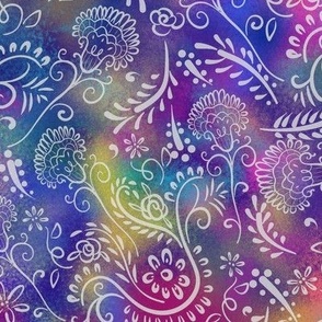 BATIK-6 -Multicolor Boho Flowers