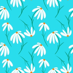 Daisies - Aqua