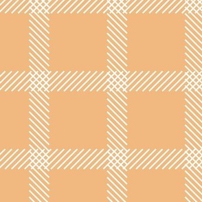 Plaid with a Twist - Orange - Kids - Halloween - Geometric - Plaid Wallpaper - Plaid Fabric - Tattersall - Minimalist - Gingham - Checks