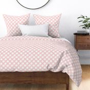 Kate Brushstroke Lattice III - Rosy - small repeat - Diagonal Gingham