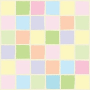 Distressed Checkerboard in Pastels
