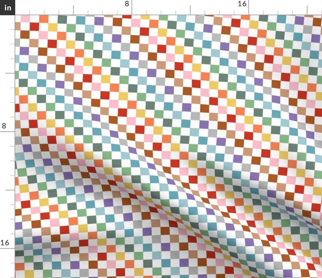 Smaller Colorful Rainbow Checkerboard