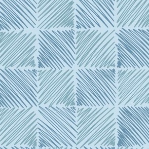 (Large) Checkered repeat “Scribbled chessboard” in green, blue water colors