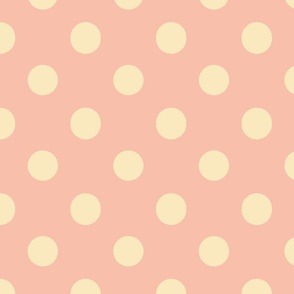 Pink and Yellow Dots// Polka Dots// Medium //10"x10"