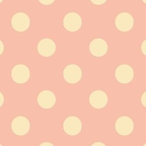Pink and Yellow Dots// Polka Dots//Small//4"x4"