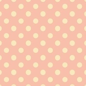 Pink and Yellow Dots// Polka Dots//Tiny//2"x2"